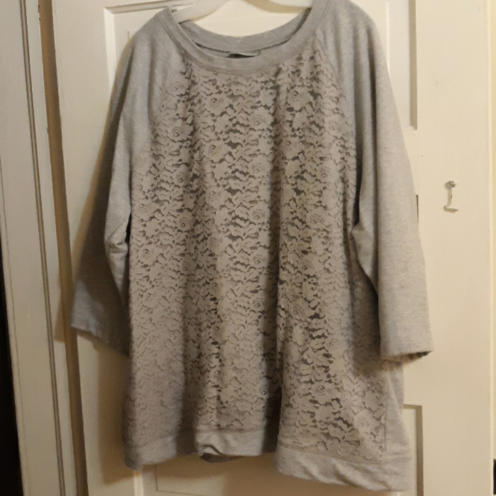 Catherine's plus size lace sweater